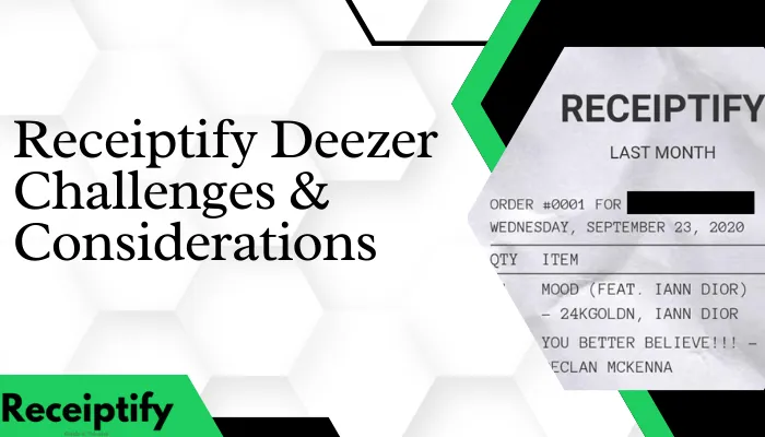 Receiptify Deezer Challenges & Considerations